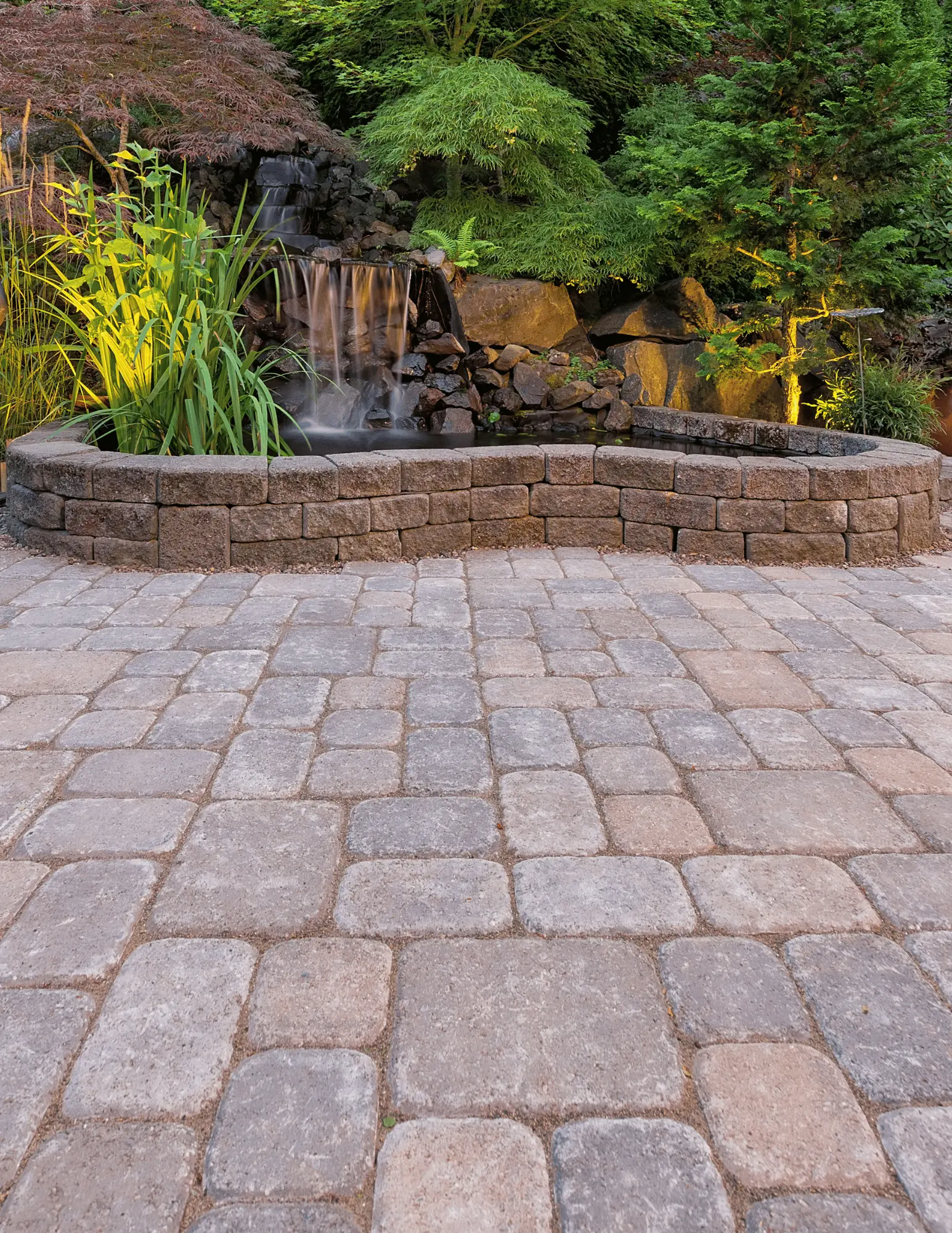 paver patio with chairs